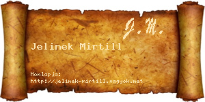 Jelinek Mirtill névjegykártya